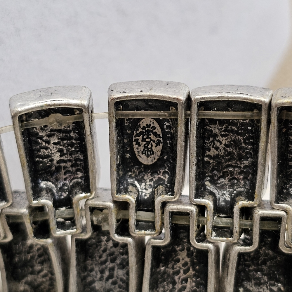 925 Earrings with Chunky Silvertone Stretch Bracelets SET! - Picture 11 of 12